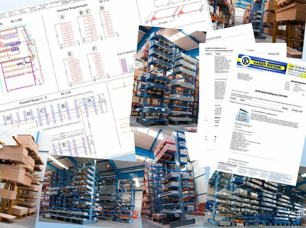 Kragarmregal Anlagen | Projektplanung von Kaiser Systeme Kragarmregal als Einfachregal | Kaiser Systeme | Angebot