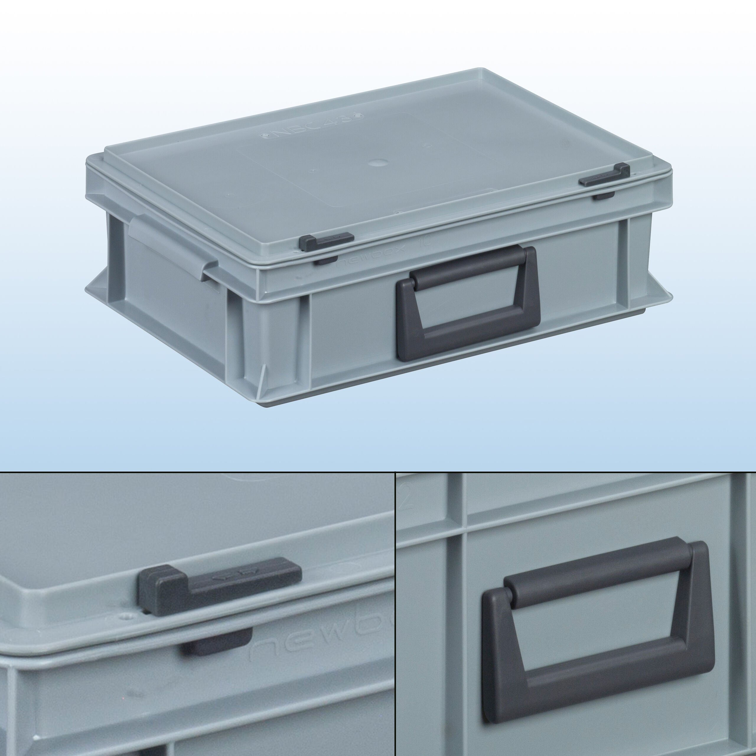 Eurobehälter Schwerlast 120 Liter – LxBxH 800x600x320 Mm, Weiß, Lebensmittelecht, Kälte- & Hitzebeständig